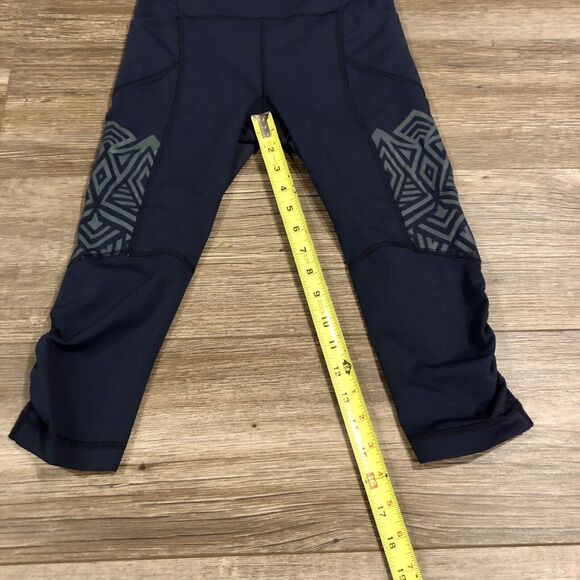 Lululemon Stash It Crop Leggings 4 Inkwell Blue Multi Pockets - Picture 4 of 10